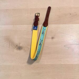 J. Bailey 22 Yellow and Aqua Fish Belt 🐠